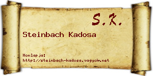 Steinbach Kadosa névjegykártya